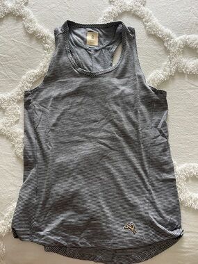 Striped Racerback Tank Top - Gray